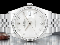 Rolex Datejust 36 Argento Jubilee Silver Lining Diamonds Dial 16234 